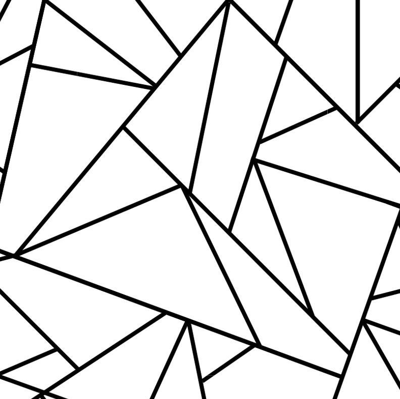 Rouleau de papier peint Origami L 24 pi x l 25 pi, Noir / Blanc