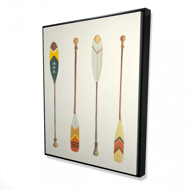 Canoe Paddles Print On Canvas