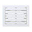 Table de bout rectangulaire en bois d'acacia SELMA en polyuréthane blanc