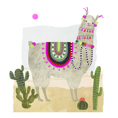 Llamarama II by Victoria Borges - Wrapped Canvas Print
