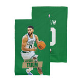 Ensemble de 2 serviettes NBA Boston Celtics Jayson Tatum, sous licence, ultra douce et absorbante, serviette de sport, 16 x 25 pouces