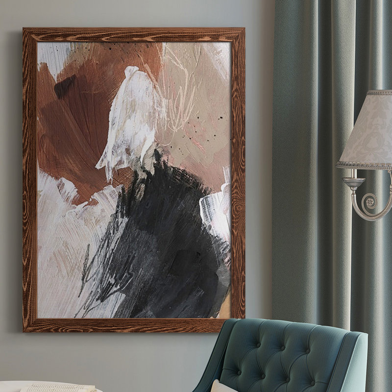 «Unbleached Neutrals II», reproduction d'art sur toile, H 37,5 po x l 27,5 po x P 1 po, Cadre érable