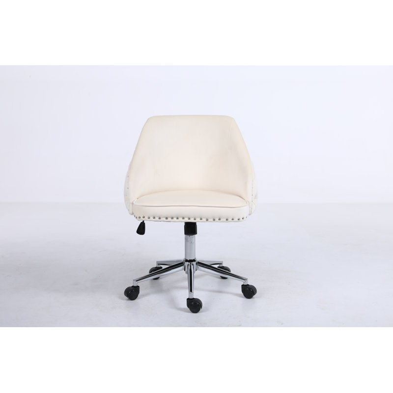 Velvet Task Chair, Cream