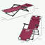 Chaise longue pliante avec coussin et poche-1665231608