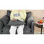 Canapé modulaire en chenille L 75,3 po gris foncé | Coussin double, coussins de fermeture à glissière, velcro, poches latérales