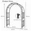 Arche de jardin décorative en métal avec volutes H 94,5 po x l 64,9 po Scendor