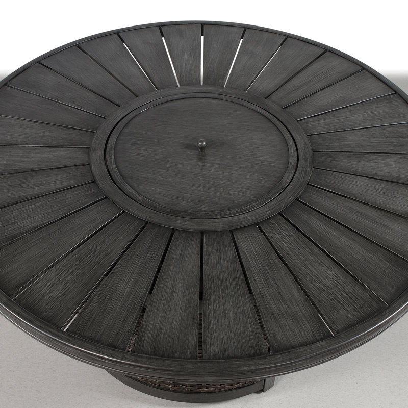 Table de foyer d'extérieur au propane 25 H x 52 W, Brun