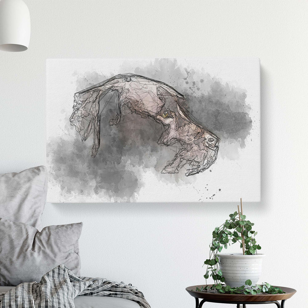 Chocolate Brown Labrador Dog - Wrapped Canvas