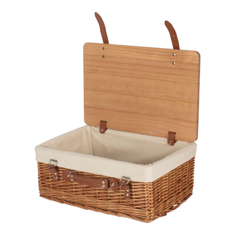 Fleur De Lis Living Wicker Decorative Basket, 19cm H x 41cm W x 30cm D