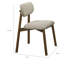 Ensemble de 2 chaises de salle à manger Alni, coussins en polyester beige, brun noyer