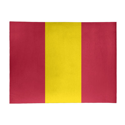 Tapis rouge rayé/jaune St Louis