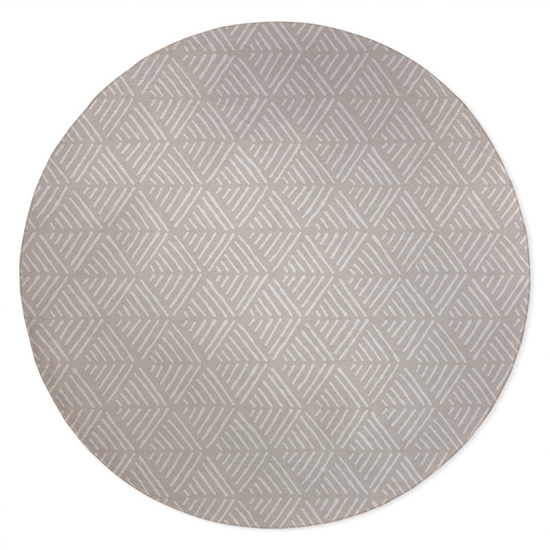 Tribal Dreamer Non-Slip Outdoor Rug, Round 5'