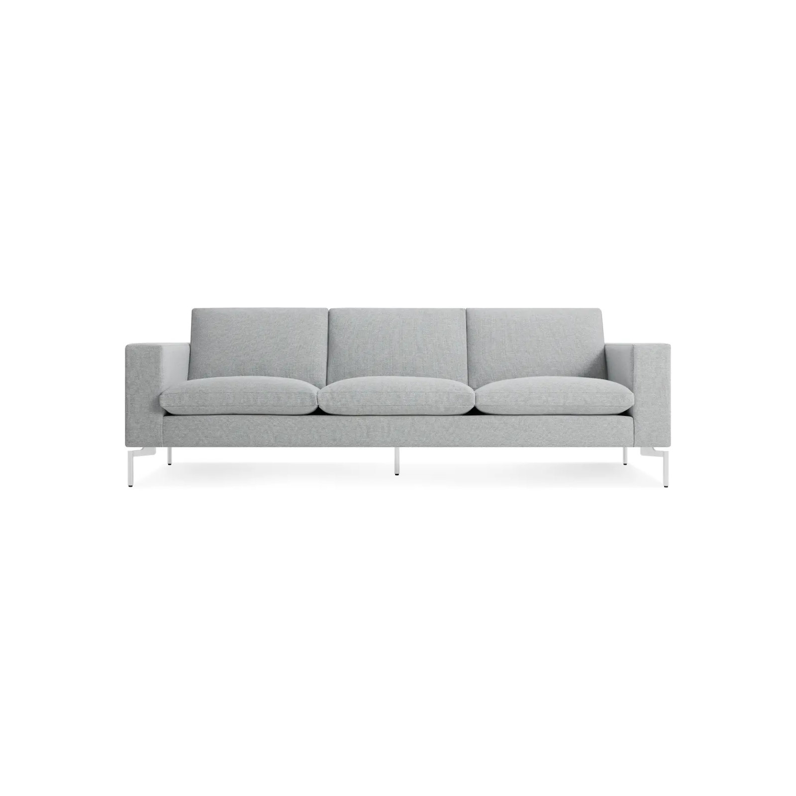New Standard Upholstered Sofa, White, 32" H x 92" W x 35" D, Maharam Mode in Intaglio Crossweave