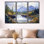 "Canadian Rockies", art mural sur toile de montagne cascade