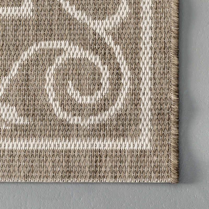 Tapis intérieur / extérieur beige Ulrich, Rectangle 8 pi 6 po x 13 pi