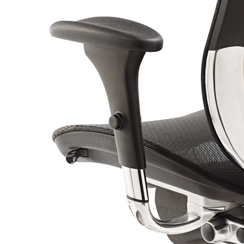 Black Mesh Executive Swivel Chair with Adjustable Arms