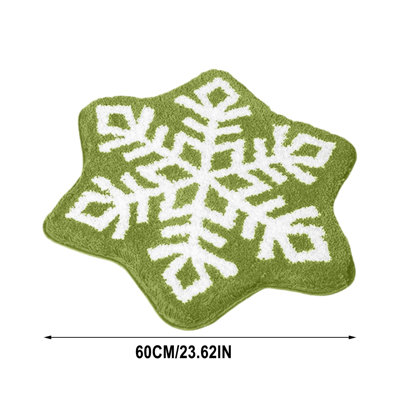 Couverture de chaise berçante de Noël imitation cachemire de Noël Coussin hexagonal antidérapant