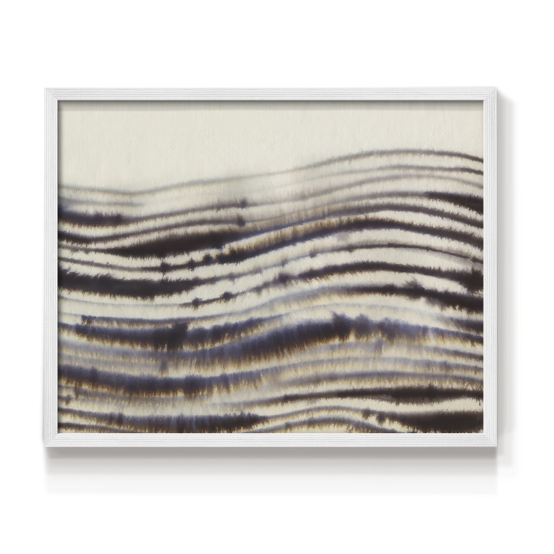 «Resounding Waves II», reproduction encadrée, H 22 po x l 28 po, Blanc