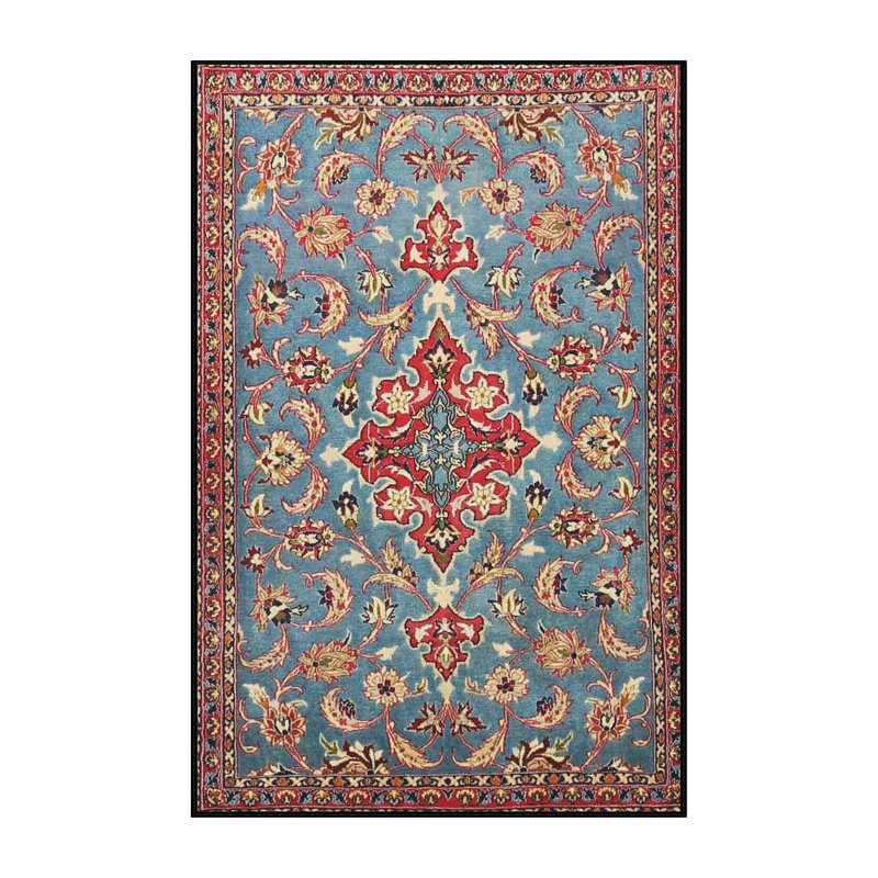 Tapis oriental bleu / rouge, Rectangle 7 pi x 10 pi