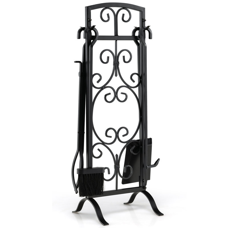 Alyssha Steel Fireplace Tool Set