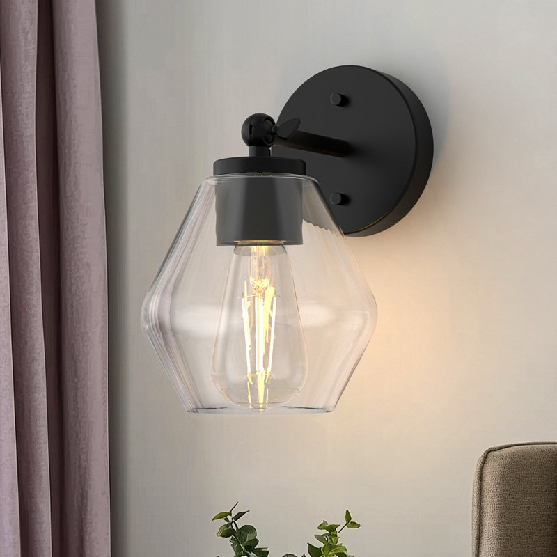Alcide 1-Light Wall Sconce Flush Mounted Pendant Lighting(3-Pack), Clear