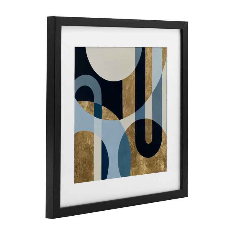 «Earthly Shapes & Arches», reproduction sous verre encadrée, design par Max Maxx, H 13 po x l 13 po, Cadre noir minuit