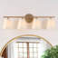 Applique murale moderne dorée à 4 lumières avec abat-jour en tissu
