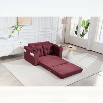 Canapé-lit convertible avec conception double extensible, canapé-lit pliable avec coussins pour le salon et la chambre à coucher