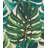 Feuille de Bananier Design Banana Leaf Print Floral 18" Throw Pillow