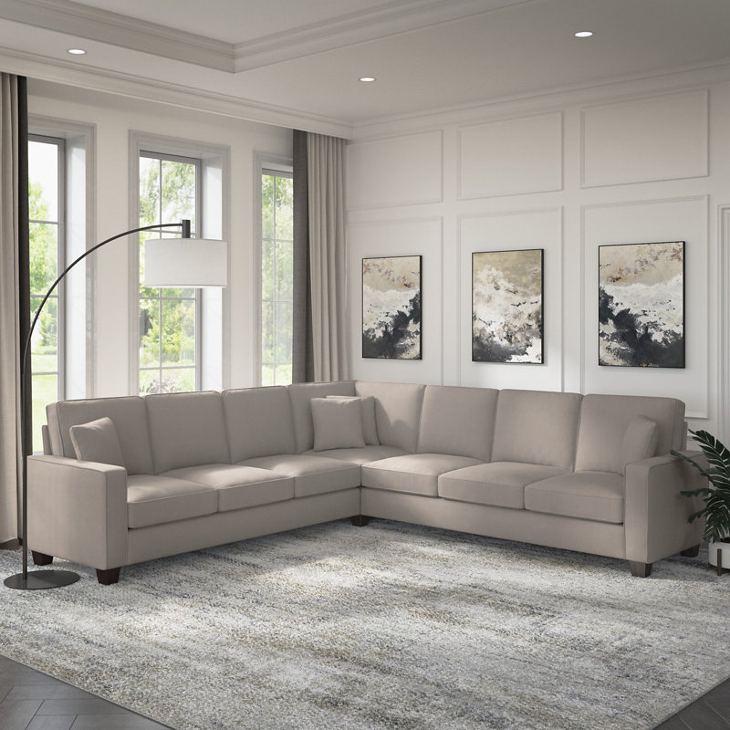 Canapé modulaire Alitza, Beige, H 35,74 po x l 111 po x P 111 po