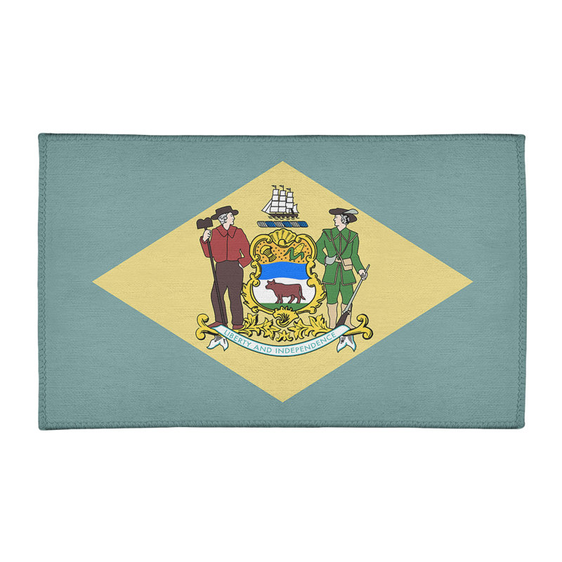 Tapis vert/jaune delaware flag, Rectangle 2 pi x 3 pi