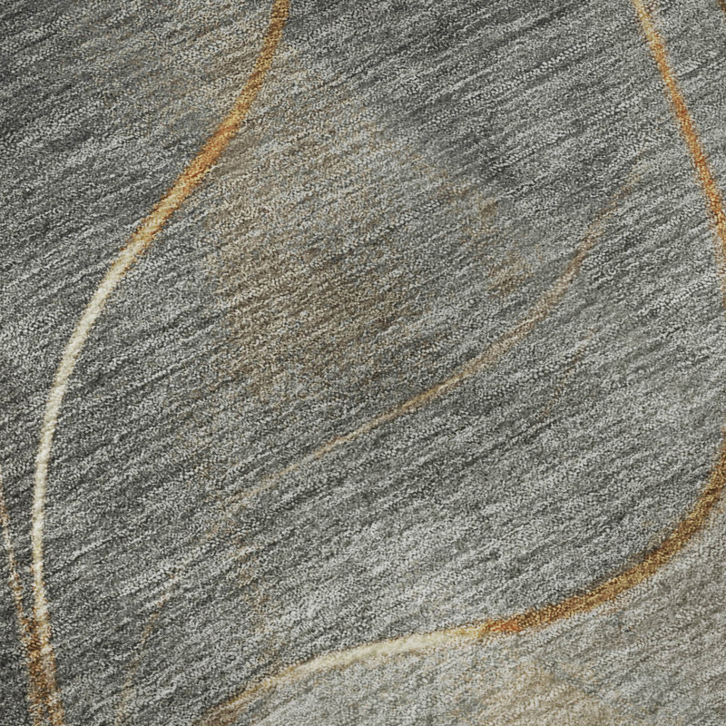 Premium Machine Washable Varasteh AMF1668 Swirls Rug, Rectangle 3' x 5'
