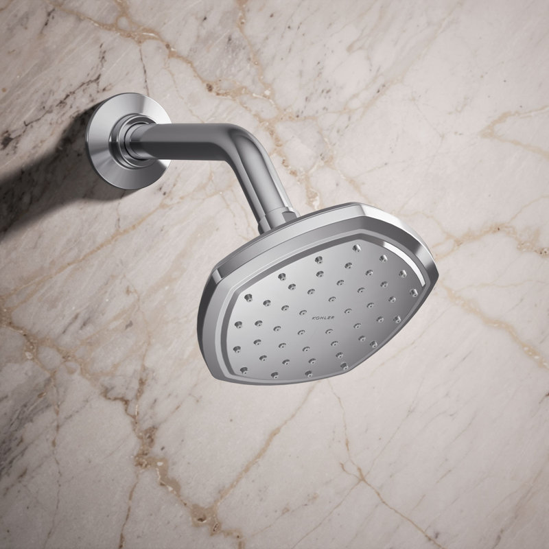 Pomme de douche fixe / double occasion, Chrome poli, 2.5 GPM