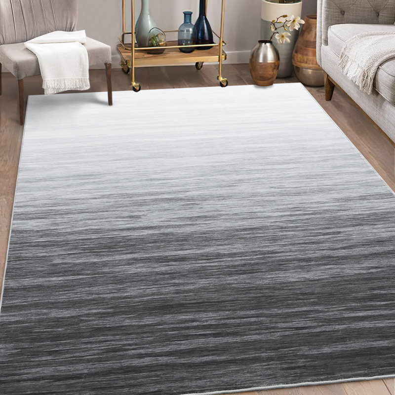 Zyiah Washable Ombre Indoor Rug, Rectangle 4' x 6'