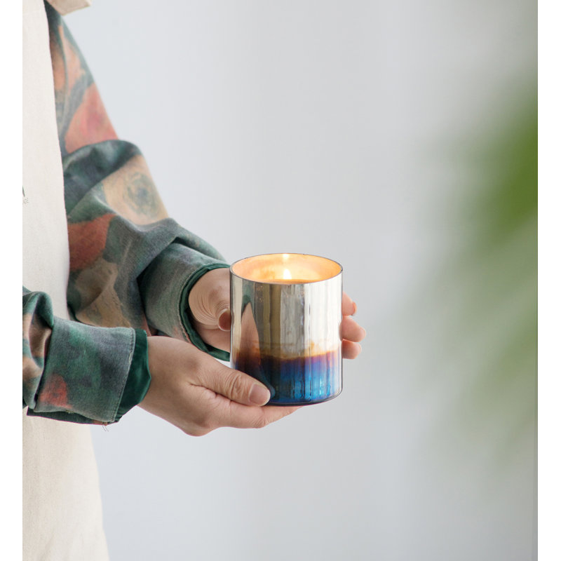 Scented Jar Candle with Glass Holder