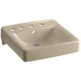 Soho Ceramic 20" Wall Mount Bathroom Sink with Overflow