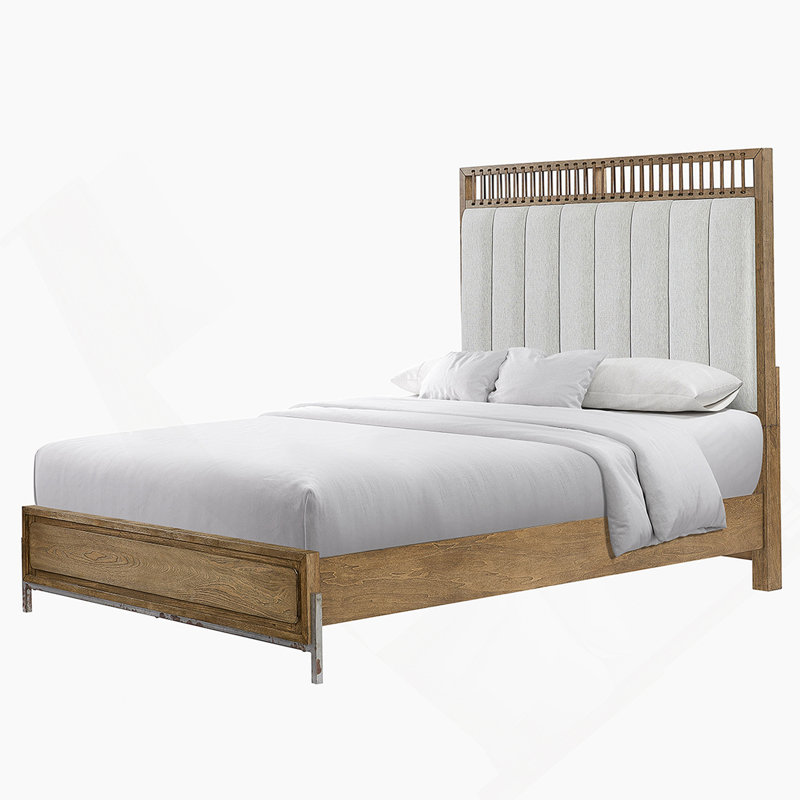 Queen Upholstered and Strap Panel Bed, Queen
