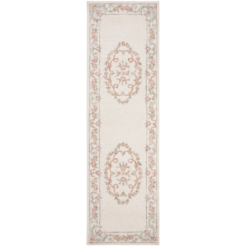 Barnsdall Hand Tufted Wool Oriental Rug, Rectangle 2'3" x 8'