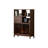Modern Nut-Brown Solid Wood China Cabinet