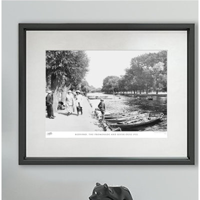 Bedford, The Promenade And River Ouse 1921 - Single Picture Frame Print