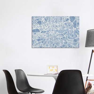 London Map II by Michael Tompsett - 1 Piece Wrapped Canvas Wall Art