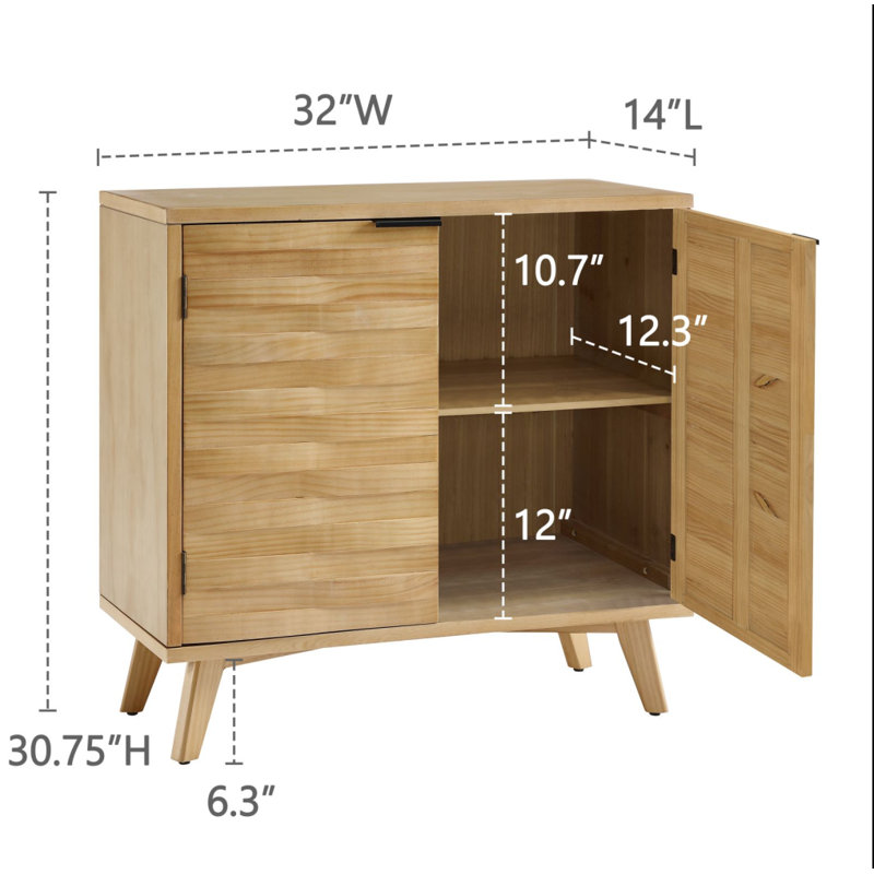 Bump Pine Grain Cabinet