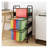 3 Tiers Metal Rolling File Carts With Wheels Hanging Files For Letter Size Movable Pull-Out File Folder Rack Drawer File Cabinet For Home Office