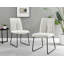Scandinavian Dining Table Set - Minimalist Style Glass and Metal Leg with 4 Luxury Dining Chairs-86936263-86936264