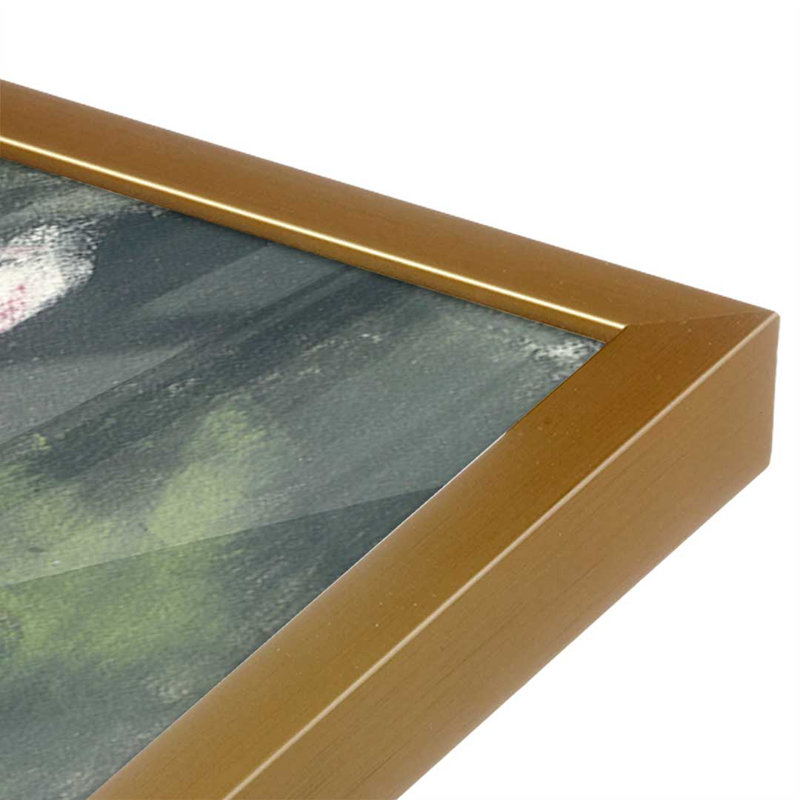 «Peony II» par Carol Rowan, reproduction d'art, 12" H x 12" W, Gold