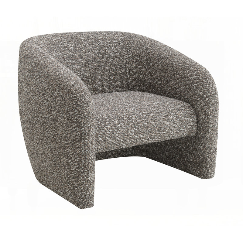 Fauteuil d'appoint en tweed gris