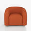 Fauteuil demi-tonneau pivotant rembourré Coyle-1840234588-1867919386