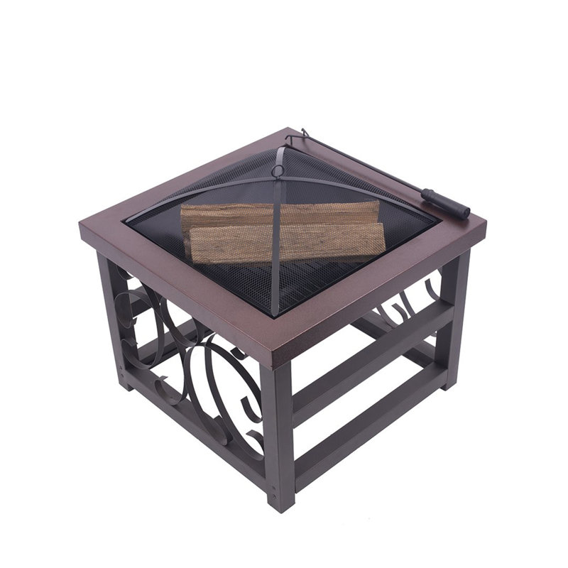 Hafer Square Steel Wood Burning Smokeless Fire Pit