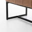 130cm Wide Genuine Leather Bench Tufted Iron Frame -1314316923