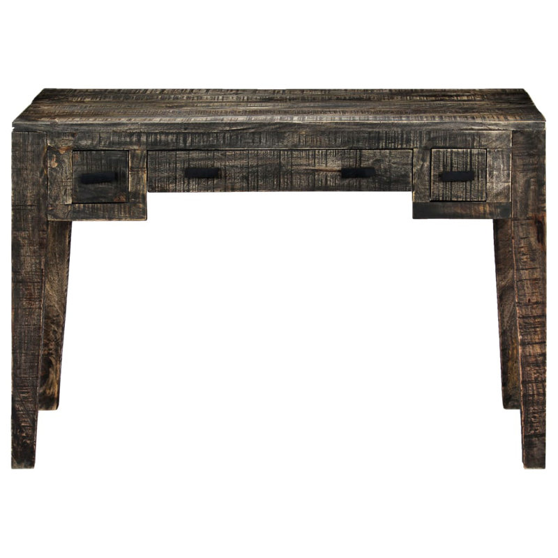 Burlwood Solid Wood Solid Wood Computer Desk